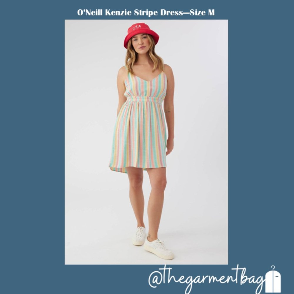 O'Neill Kenzie Striped Dress - Size M